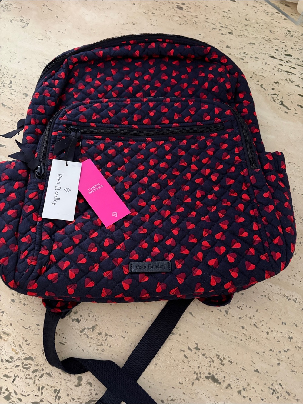 Vera Bradley Campus Backpack Sweet Hearts